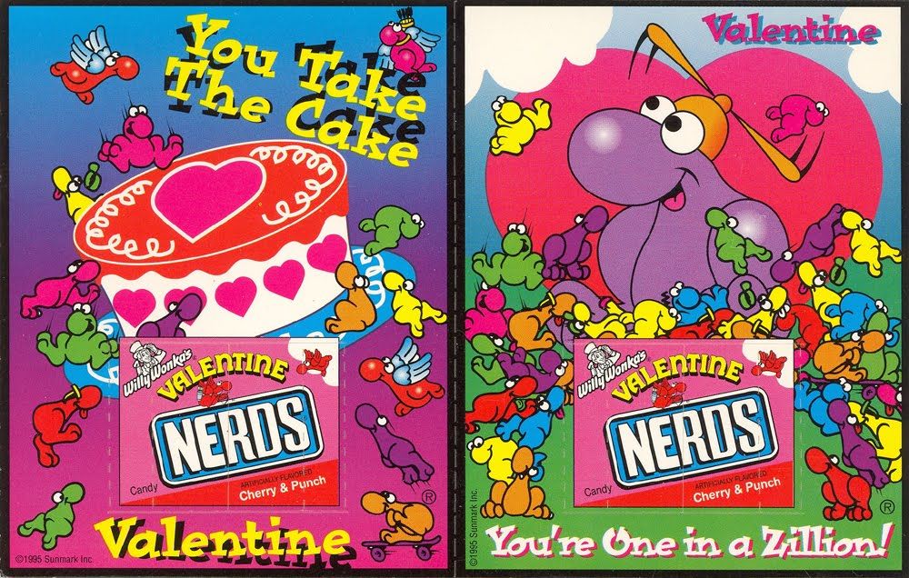 Nerds Wonka Candy | Retro valentines, Valentines cards, Nerd valentine